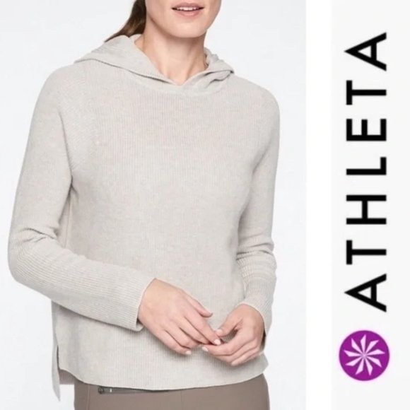 Athleta Rest Day Hoodie Sweater in Dove Gray Womens Size Small - Picture 1 of 8